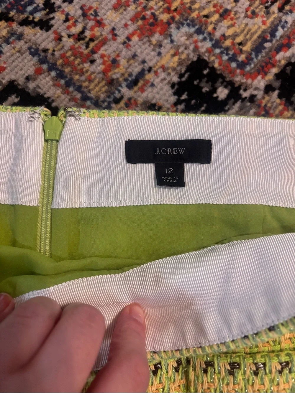 J. Crew A-Line Mini Skirt in Piet Tweed size 12